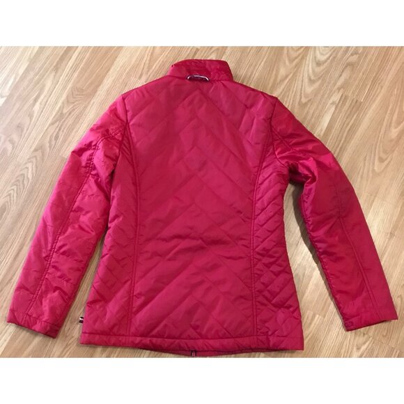 Tommy Hilfiger Jacket Women's Small Red Puffer Quilted Jacket Coat Pockets - Picture 7 of 10